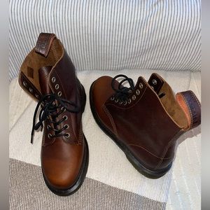 Dr. Martens leather lace up boot in tan